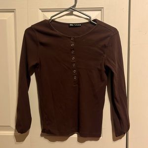 Brown long sleeve shirt